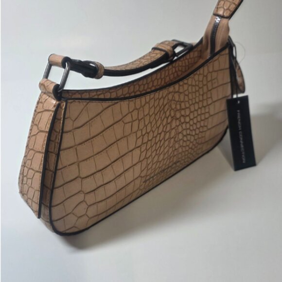 FRENCH CONNECTION Galellea Crocodile-embossed Shoulder Bag - Picture 2 of 6